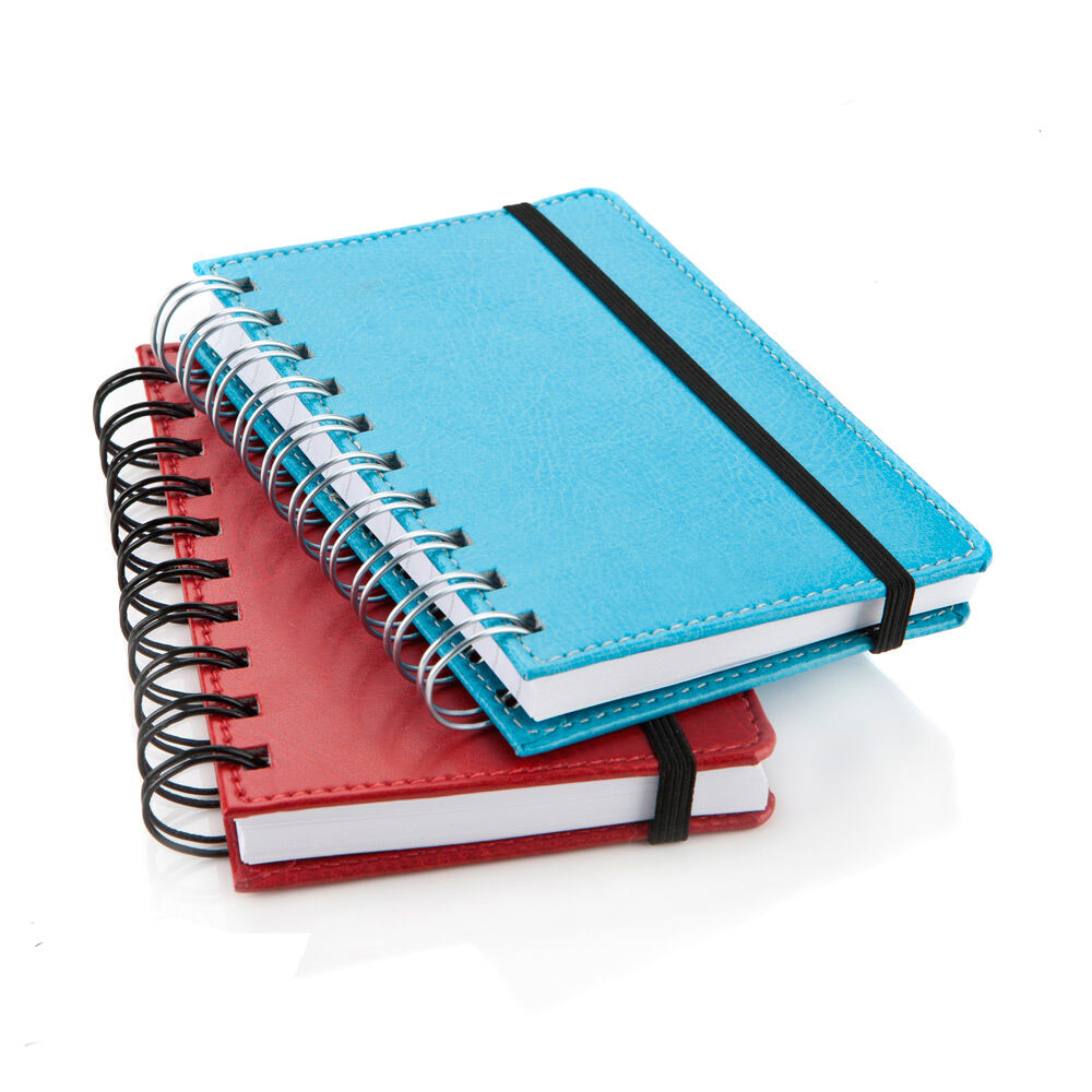 Wirobound Notebooks with Leather Covers