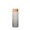 400ml Frosted Glass Bottle with Bamboo Lid