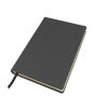 Casebound notebook with carbon fibre style cover in gun metal grey