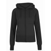 Women's Zip-Through Hooded Sweatshirt -Black