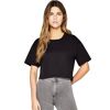 Ladies Earth Positive Cropped Loose Fit T-shirt - Black
