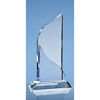 25.5cm Crystal Flat Mounted Award