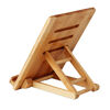 Foldable tablet or smartphone stand in bamboo (rear)