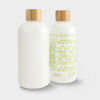 Reusable 500ml Water Bottle made from sugar cane with a bamboo lid
