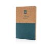 Half colour cork notebook - Blue