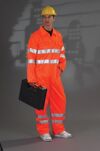 Hi Visibility Safety Workwear  Coverall Orange