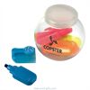 Promotional mini highlighter pens in a branded tub