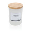 Scented candle with bamboo lid