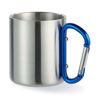 Steel mug with carabiner handle - Blue Steel mug with carabiner handle - Blue