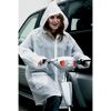 Pocket re-usable PVC Raincoat in a Pouch White