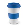 Ceramic Coffee Mug With Silicone Lid Blue