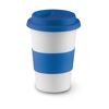 Ceramic Coffee Mug With Silicone Lid Blue Ceramic Coffee Mug With Silicone Lid Blue