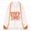 Contrast White Drawstring Bag in Amber Colour