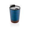 Stainless Steel Cork Coffee Tumbler blue