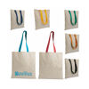 Cotton Tote with Contrasting Colour Handles