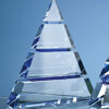 22.5cm Optical Crystal Pyramid Award