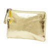 Faux leather purse with metallic finish (gold)