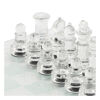 Glass Chess Board Set (black pieces)