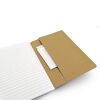 Notepad with recycled paper inside pocket