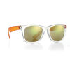 Orange mirror lens sunglasses