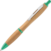 Curvy Sustainable Bamboo Pen Green trim