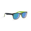 Black and lime mirror lens sunglasses