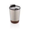 Stainless Steel Cork Coffee Tumbler silver