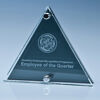17 cm Smoked Glass Triangle Plaque