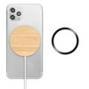 Magnetic bamboo wireless charger (optional ring attachment)
