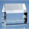 Optical Crystal House Paperweight