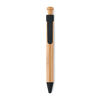 Ball pen made from Bamboo, Wheat & Straw Black