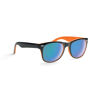 Black and orange mirror lens sunglasses