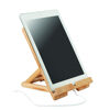 Foldable tablet or smartphone stand in bamboo