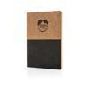 Half colour cork notebook - Black