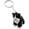 Squeezy Stress Cats to Print - Black & White Cat Keyring