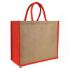 Jute Tote Bag with Coloured Panels