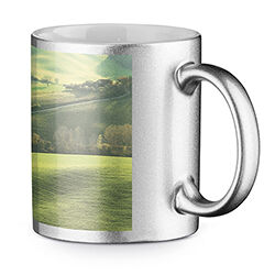 Silver Mug with Colour Print