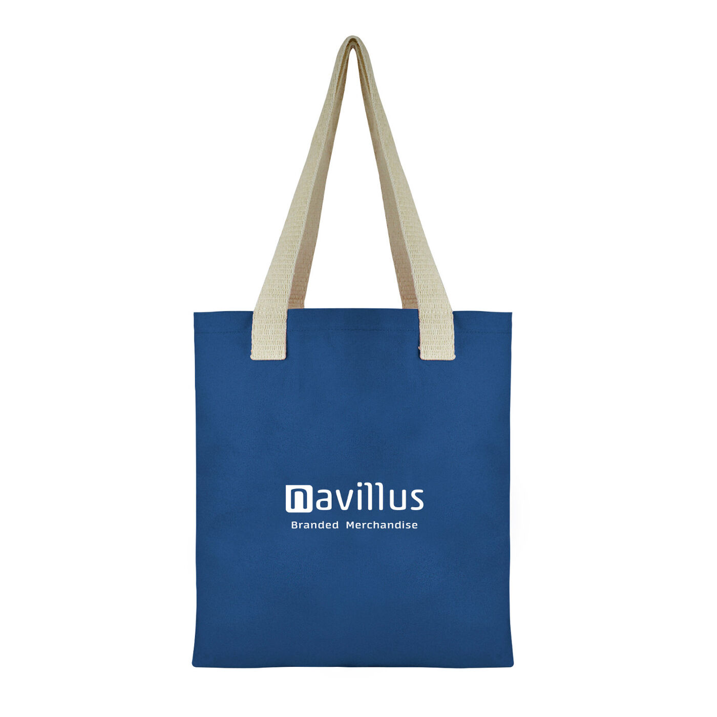 Coloured Canvas Shopper Bag with Natural Handles