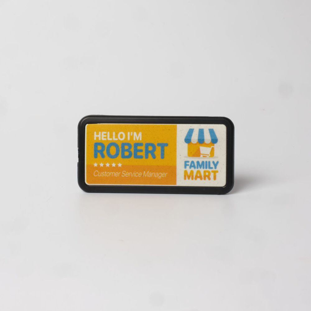  Recycled Plastic Name Badges (rectangle)