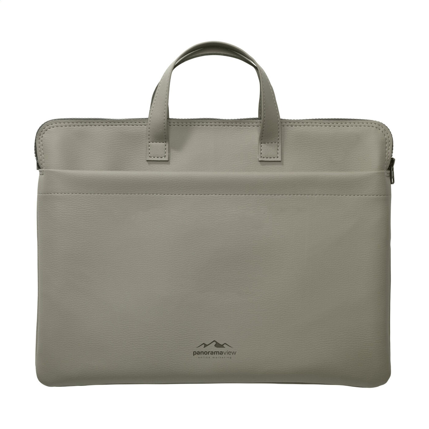 Apple Leather Laptop Bag (taupe with sample branding)