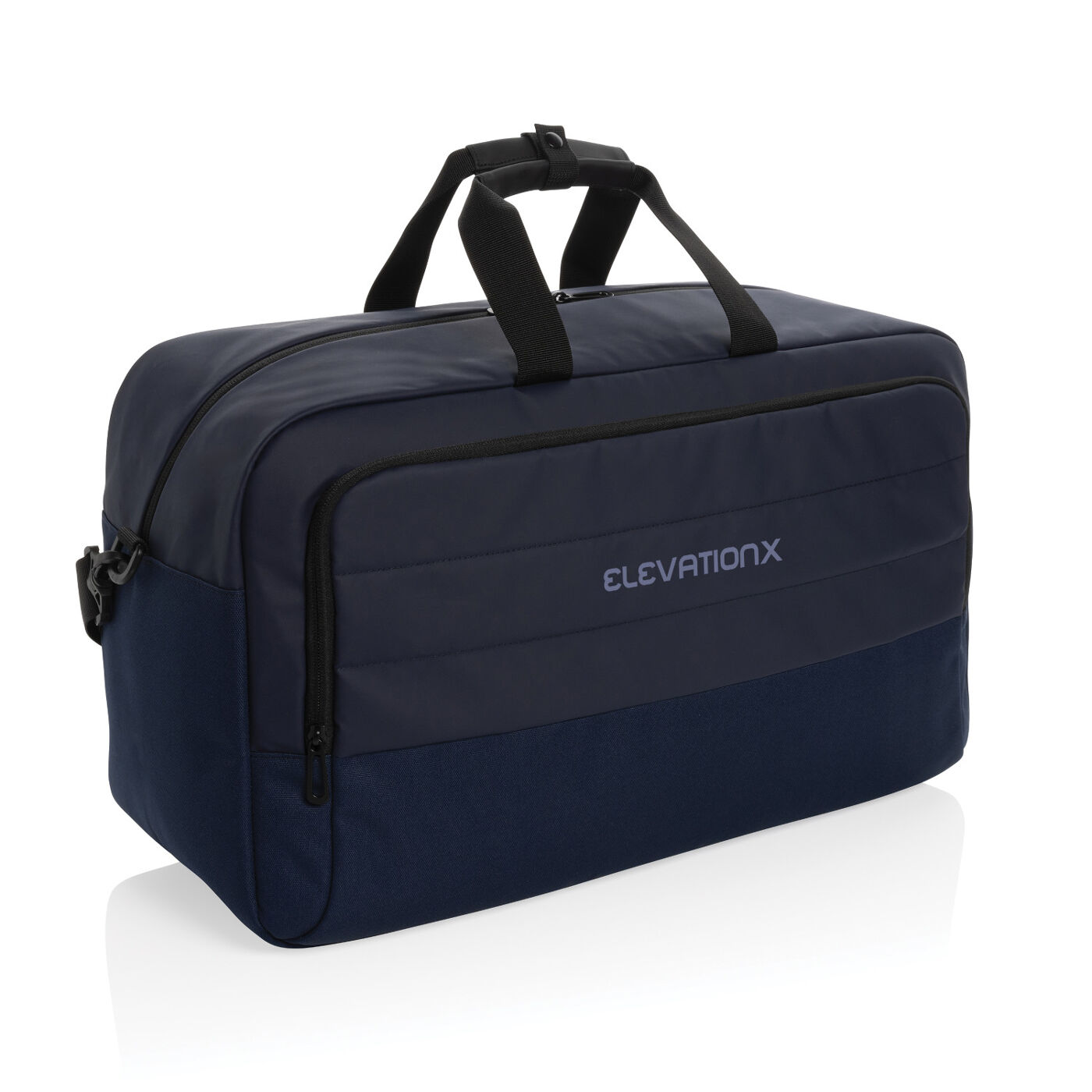 Armond RPET Weekend Duffle Bag (navy with sample branding)