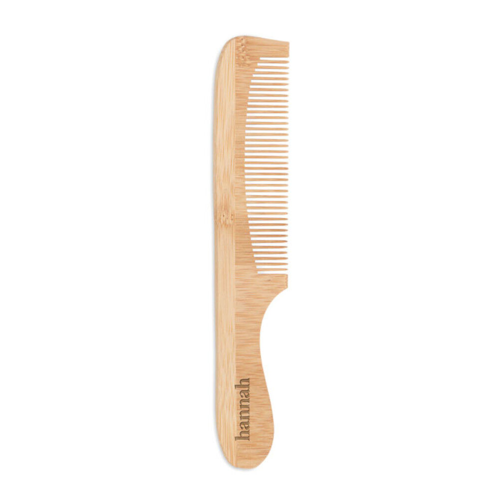 Bamboo Hair Comb (sample engraving)