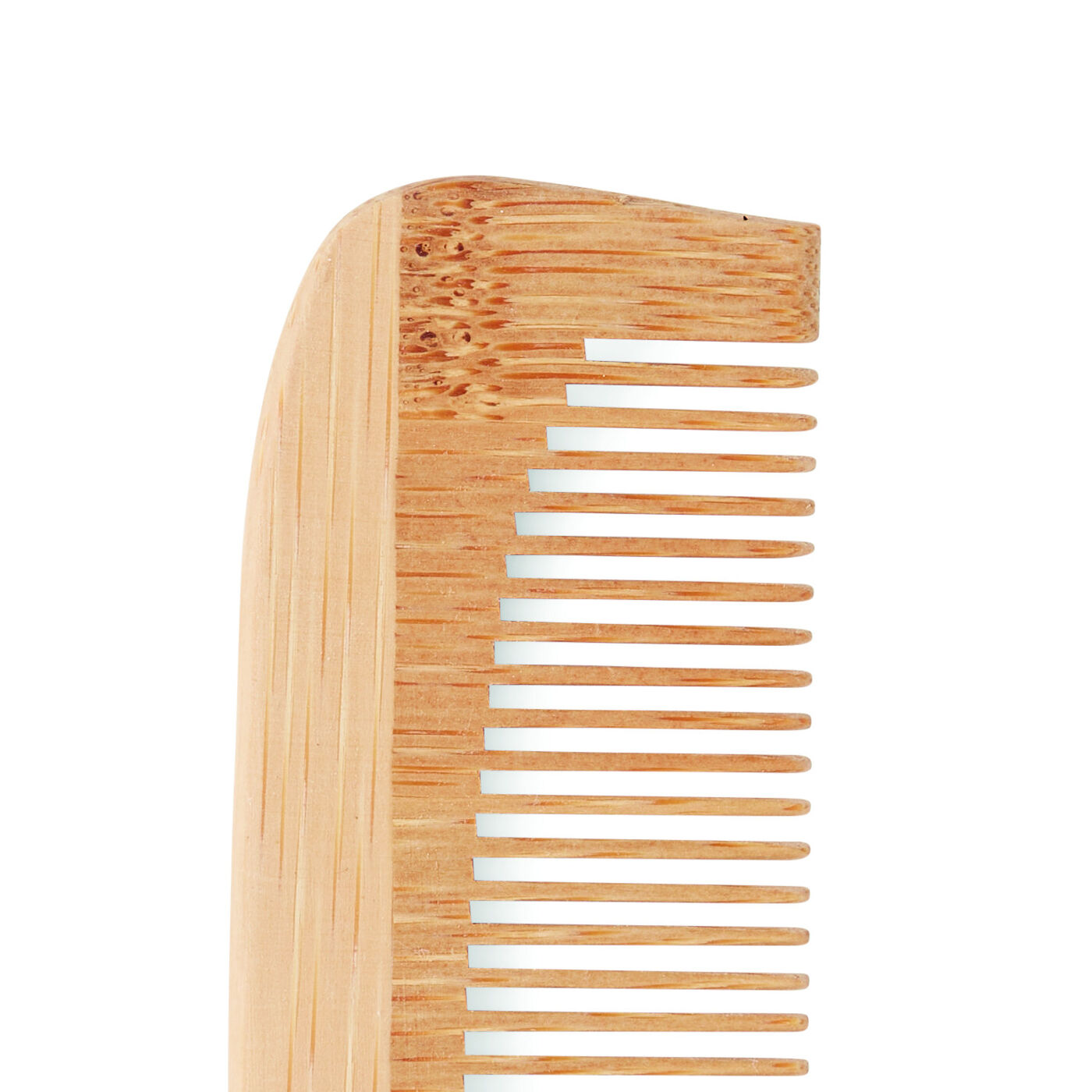 Bamboo Hair Comb with Curved Handle