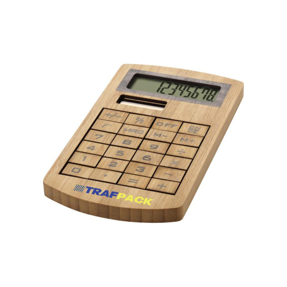 Bamboo Solar Desk Calculator (sample branding)