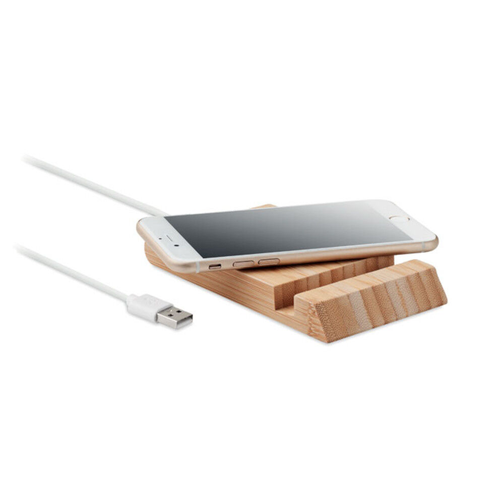 Bamboo Wireless Charging Phone Stand