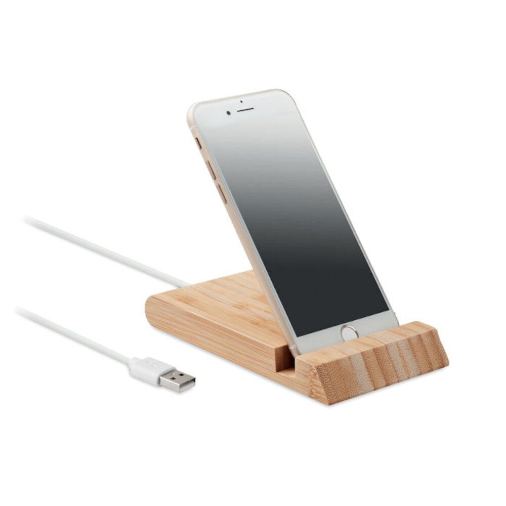 Bamboo Wireless Charging Phone Stand