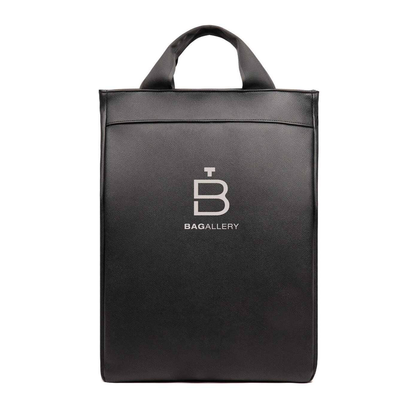 Bermond Recycled PU Tote Backpack (black with sample branding)