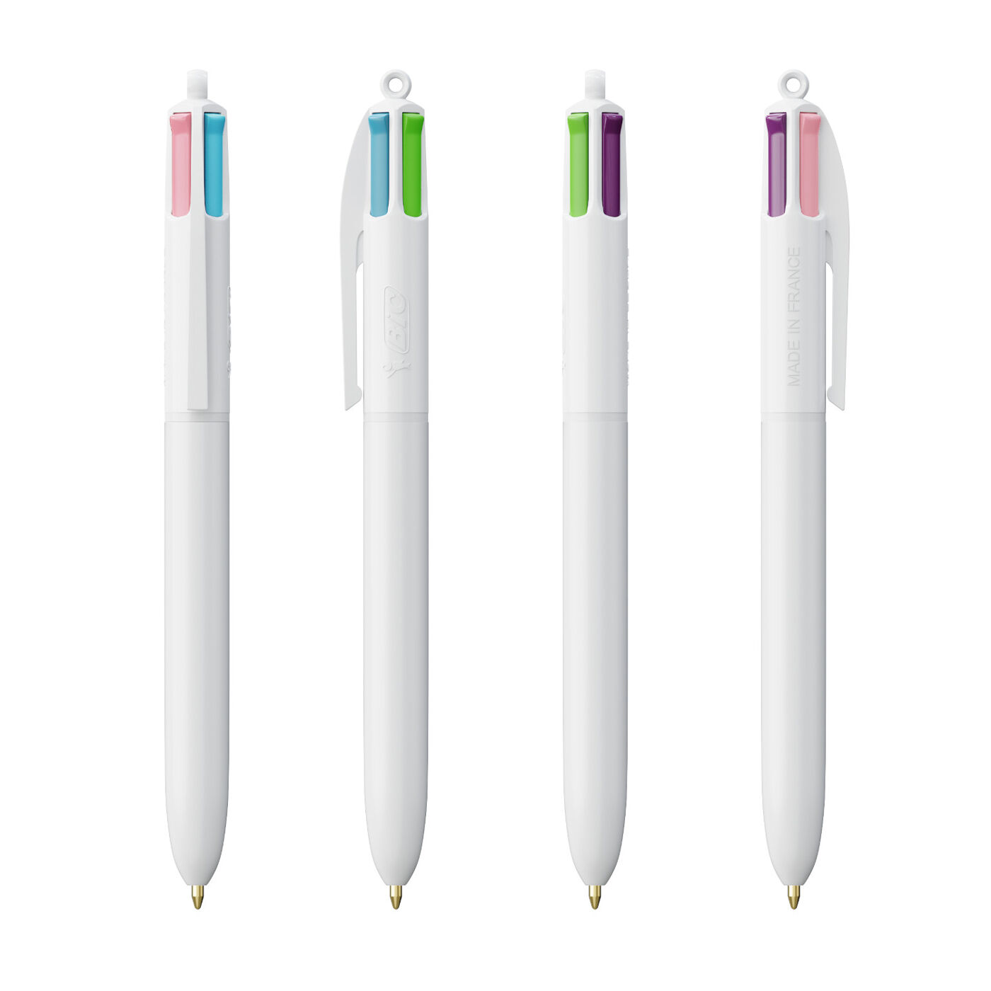 BIC 4-Colours Fashion Pen (white)