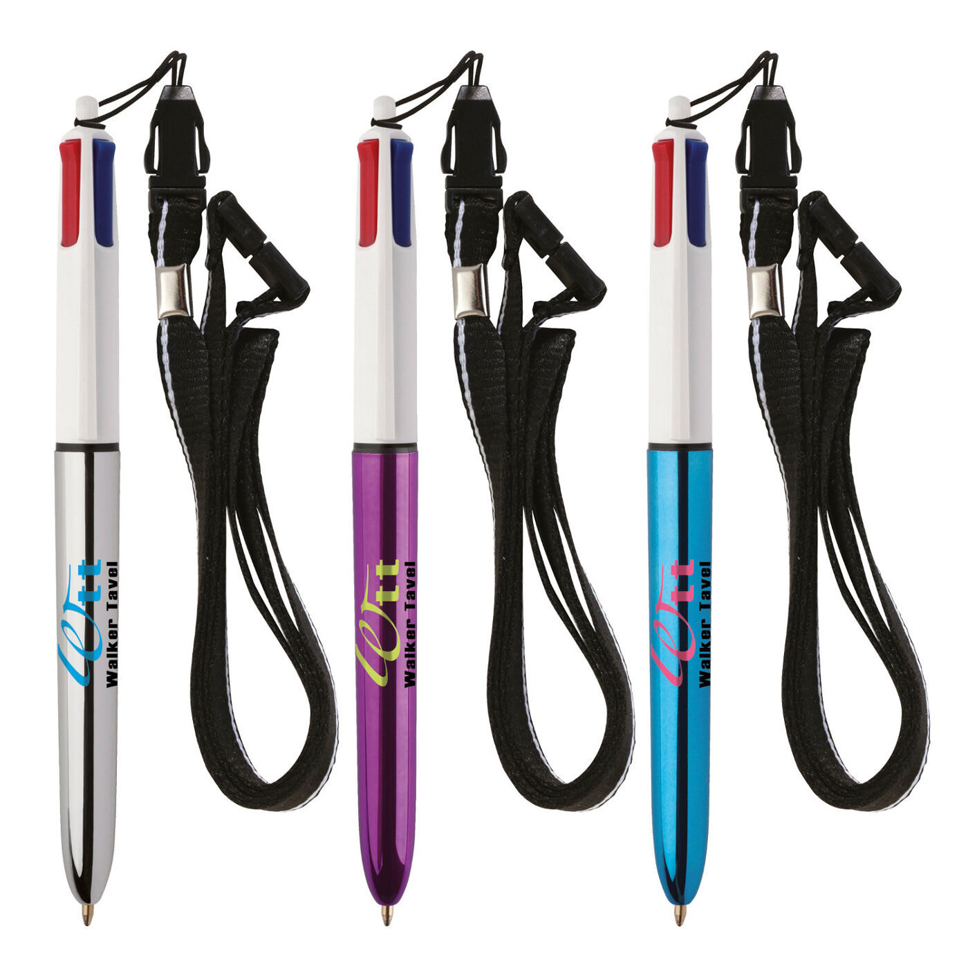 BIC 4-Colours Shine Lanyard Ball Pen