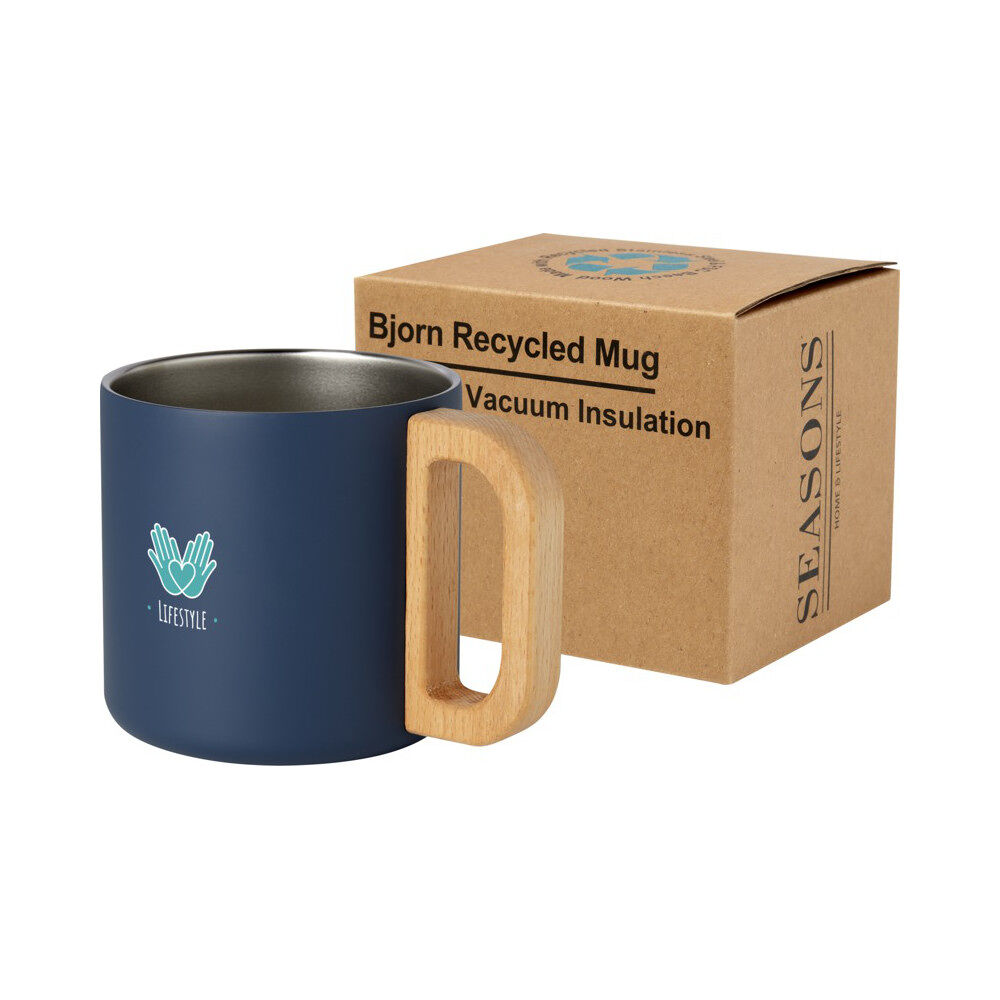 Bjorn Insulated Mug (blue with sample branding)